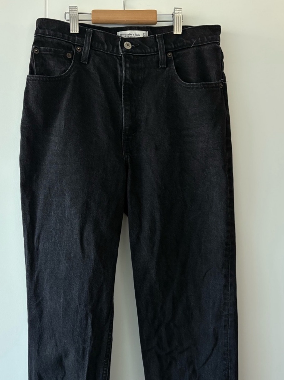 Abercrombie & Fitch The 90s Straight Ultra High Rise Jeans Black